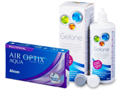 Air Optix Aqua Multifocal (6 шт.) + розчин Gelone 360 ml