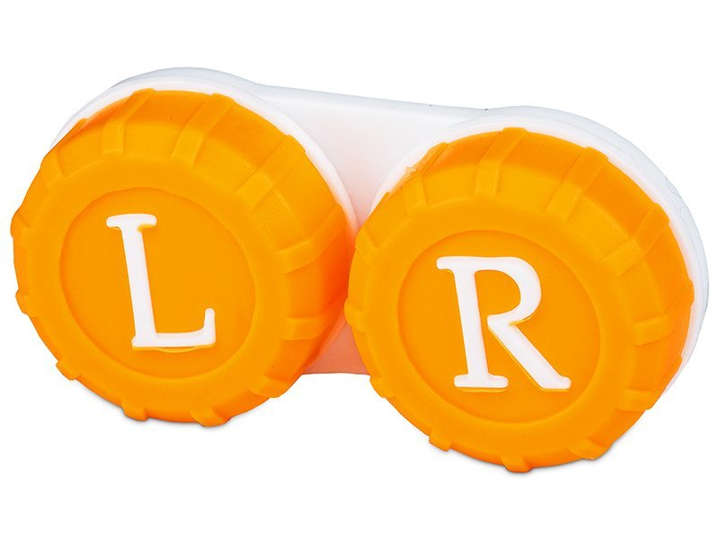 Контейнер для лінз помаранчевий L+R 