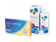 Air Optix EX (3 шт.) + Розчин Gelone 360 ml