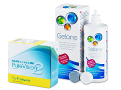 PureVision 2 for Presbyopia (6 шт.) + Розчин Gelone 360 ml