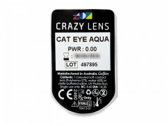 CRAZY LENS - Cat Eye Aqua - Одноденні недіоптричні (2 шт.)