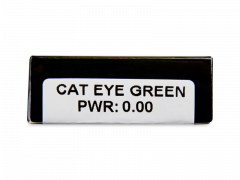 CRAZY LENS - Cat Eye Green - Одноденні недіоптричні (2 шт.)