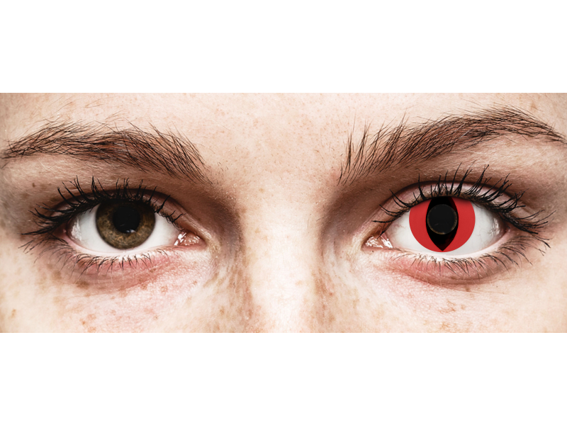 CRAZY LENS - Cat Eye Red - Одноденні недіоптричні (2 шт.)