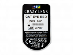 CRAZY LENS - Cat Eye Red - Одноденні недіоптричні (2 шт.)