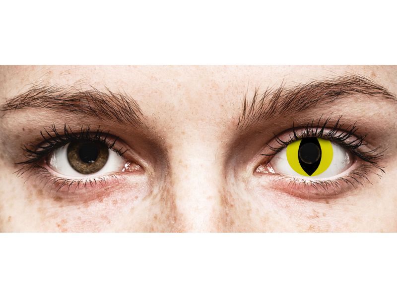 CRAZY LENS - Cat Eye Yellow - Одноденні недіоптричні (2 шт.)