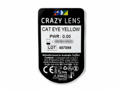 CRAZY LENS - Cat Eye Yellow - Одноденні недіоптричні (2 шт.)