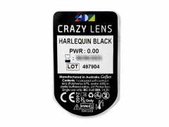 CRAZY LENS - Harlequin Black - Одноденні недіоптричні (2 шт.)