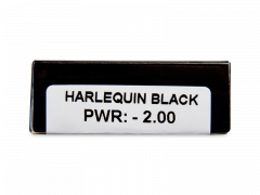 CRAZY LENS - Harlequin Black - Одноденні діоптричні (2 шт.)