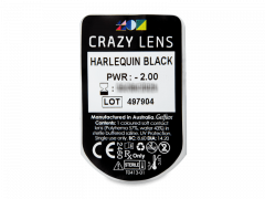 CRAZY LENS - Harlequin Black - Одноденні діоптричні (2 шт.)