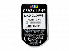 CRAZY LENS - Mad Clown - Одноденні діоптричні (2 шт.)