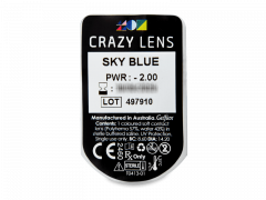 CRAZY LENS - Sky Blue - Одноденні діоптричні (2 шт.)