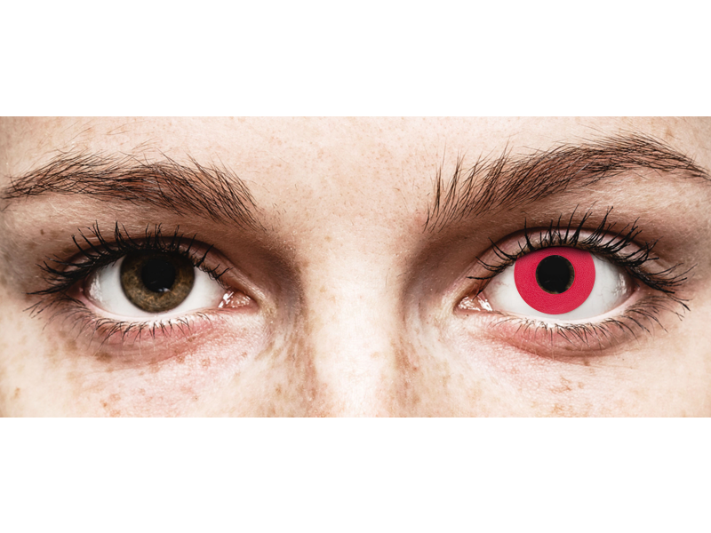 CRAZY LENS - Solid Red - Одноденні діоптричні (2 шт.)
