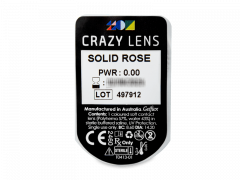 CRAZY LENS - Solid Rose - Одноденні недіоптричні (2 шт.)