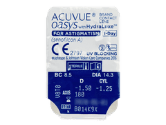 Acuvue Oasys 1-Day with HydraLuxe for Astigmatism (90 лінз)