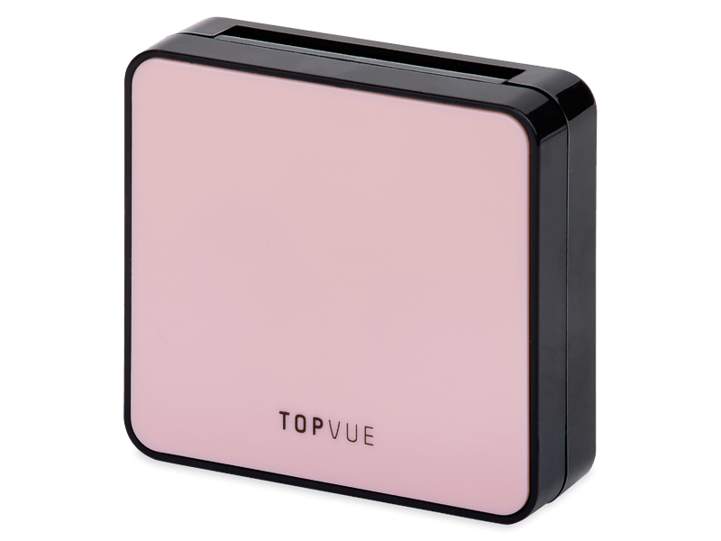 Кейс для лінз TopVue з дзеркалом - рожевий 