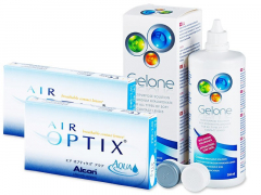 Air Optix Aqua (2x3 лінзи) + розчин Gelone 360 ml